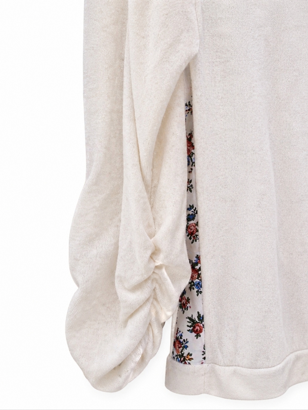 Blushed XL Lightweight Cardigan Floral Contrast Back Button Front Boho Soft Knit - Picture 3 of 11